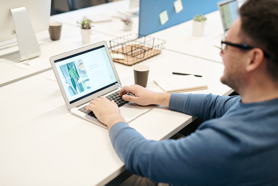Employee submitting vacation request on HR portal