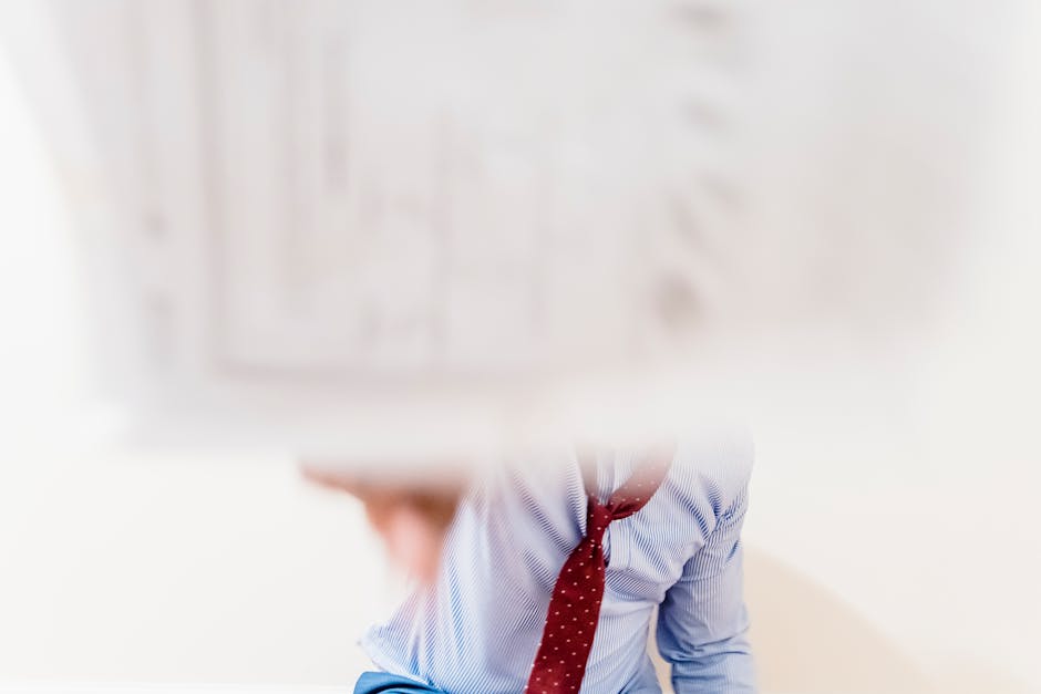 Professional career transition concept with person moving between jobs