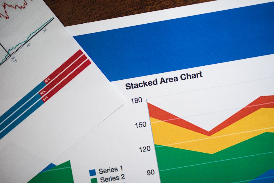 Business presentation with charts and performance metrics on screen