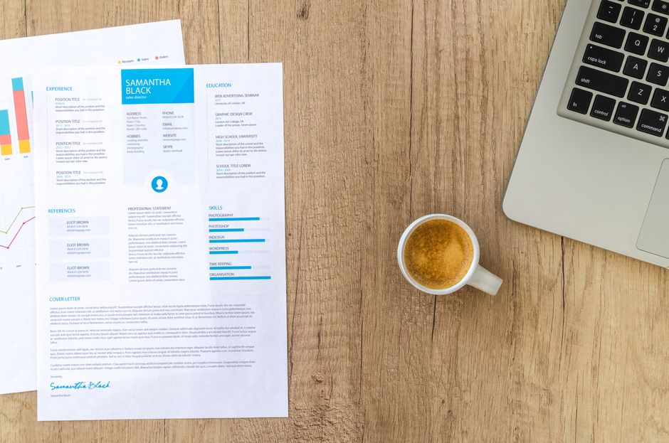Candidate profile and skills on a clean CV template