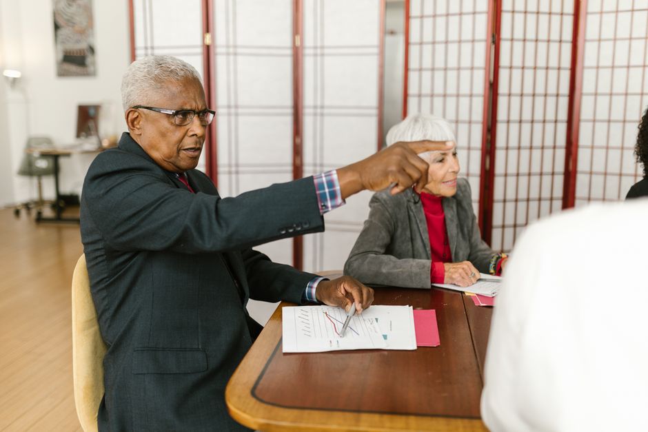 Professional mature employee in a modern office
