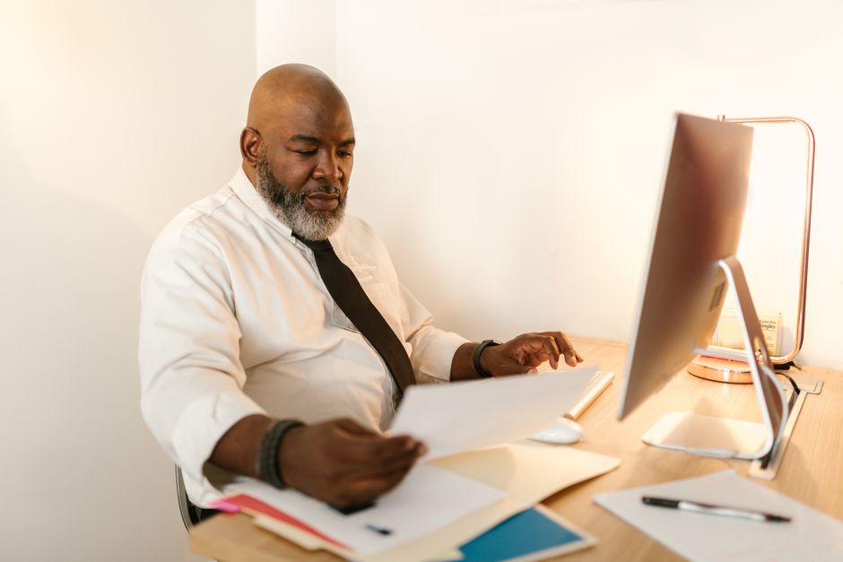 Employee reviewing payslip with leave deductions and compensation lines